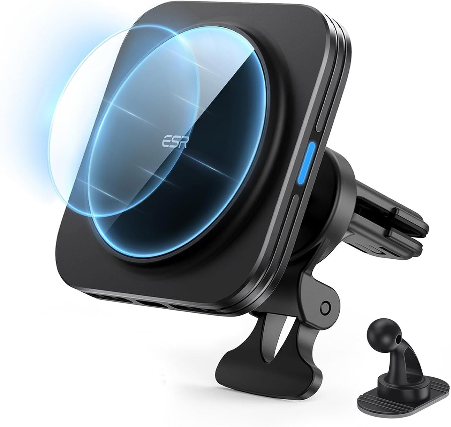 Caricatore Auto Wireless Magnetico 15W Supporto Cruscotto Bocchetta USB-C Nero