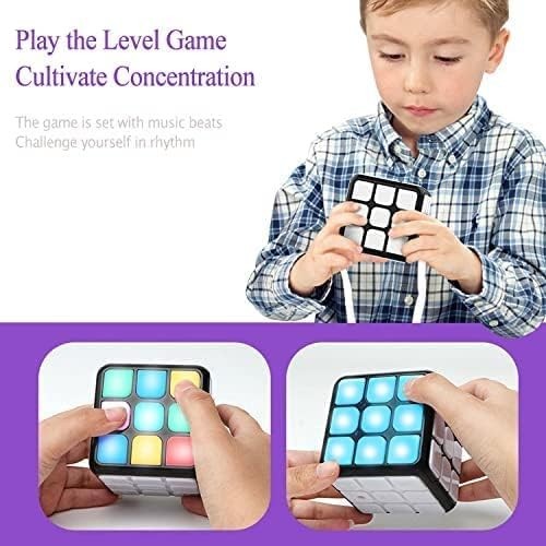 Cubo Magico Elettronico 7in1 Luci Suoni Memoria Logica STEM Bambini Portatile 6+