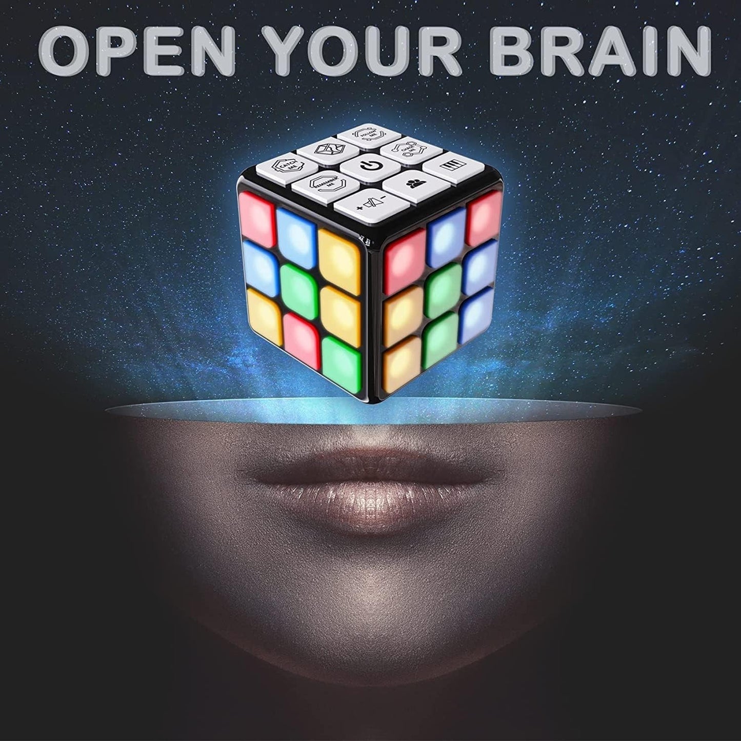 Cubo Magico Elettronico 7in1 Luci Suoni Memoria Logica STEM Bambini Portatile 6+