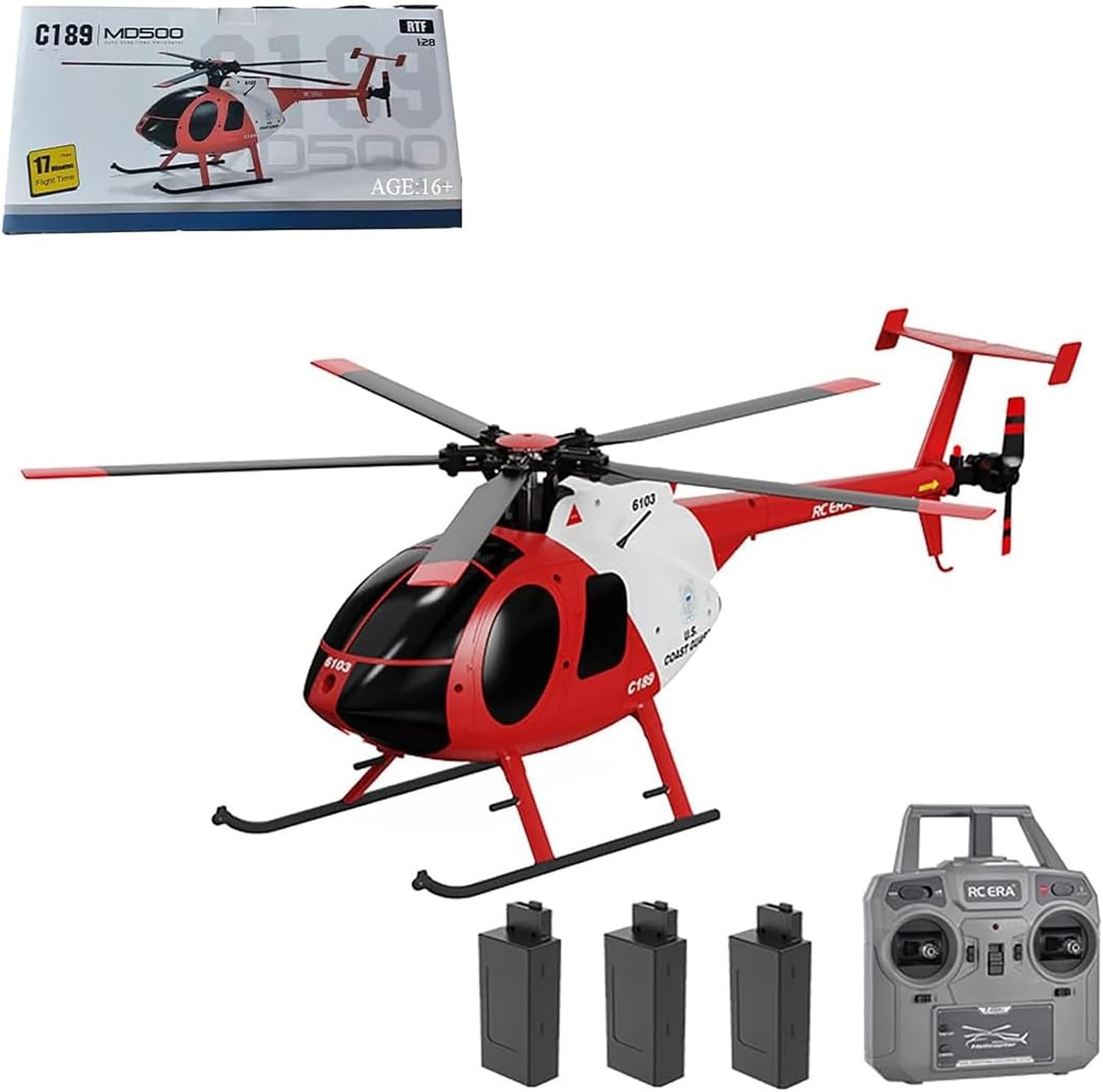 Elicottero Telecomando 1:28 4CH 2.4GHz 6 Assi Brushless 3 Batterie RTF 15min USB