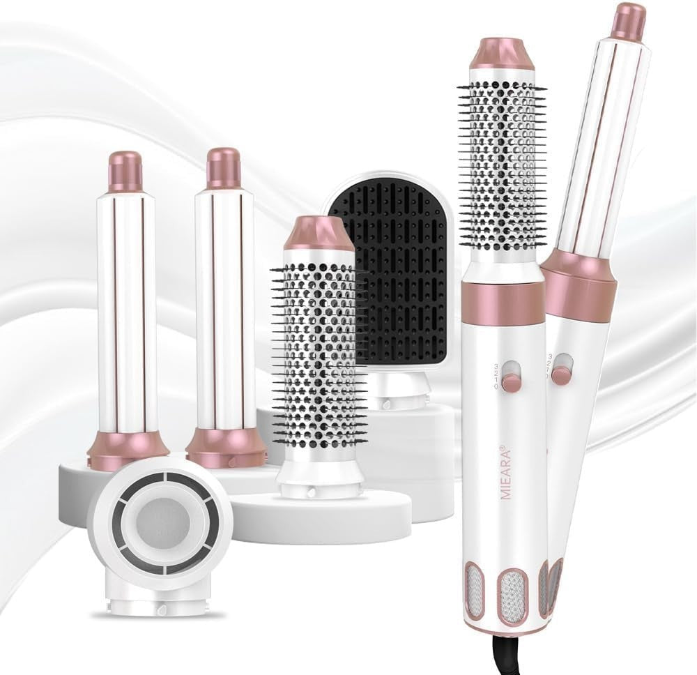 Spazzola Aria Calda 5in1 1800W Ioni Arricciacapelli Asciuga Volume Ceramica 140C