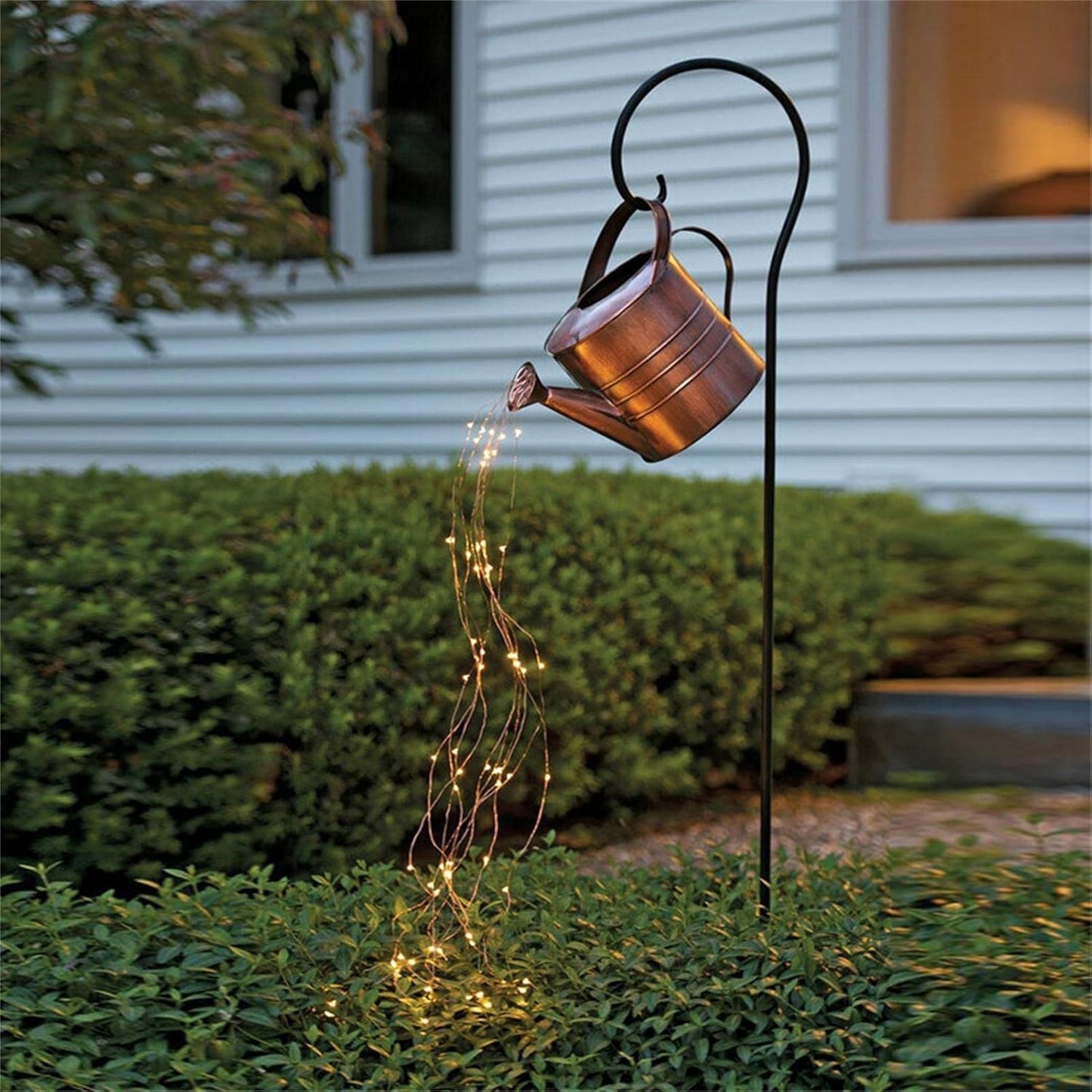 Lampada Giardino Annaffiatoio Rame LED Stella Supporto Prato Patio Batterie AAA