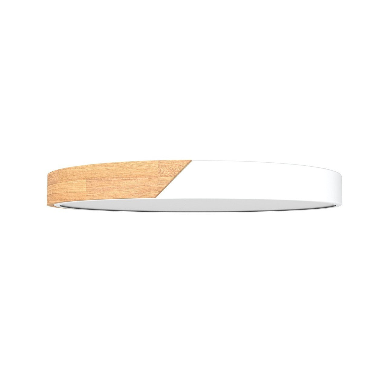 Plafoniera LED Rotonda Soffitto 36W CCT 3 Colori Ø50cm Legno Bianco 3800lm