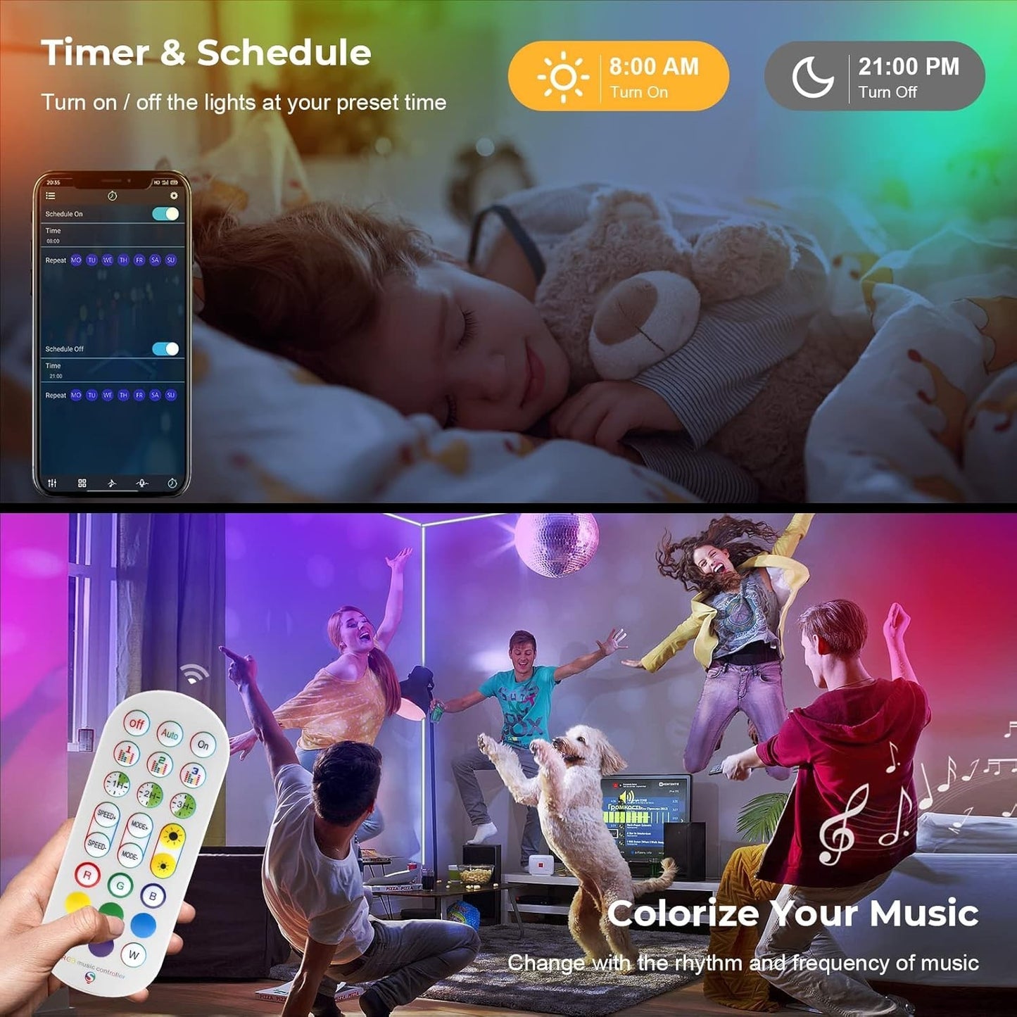 Striscia LED Neon RGBIC 5M 24V Bluetooth App Telecomando IP67 Musica Esterno RGB