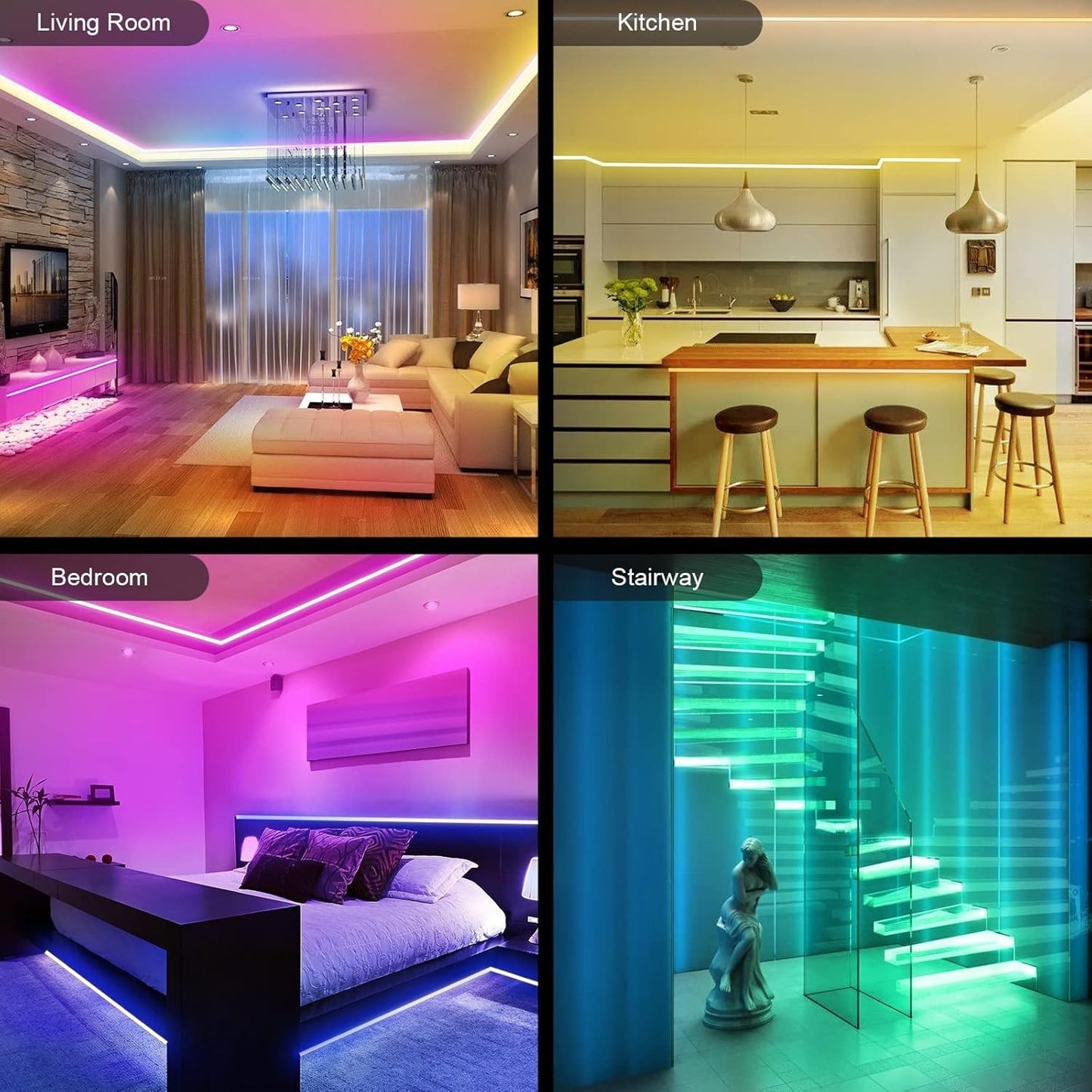 Striscia LED Neon RGBIC 5M 24V Bluetooth App Telecomando IP67 Musica Esterno RGB