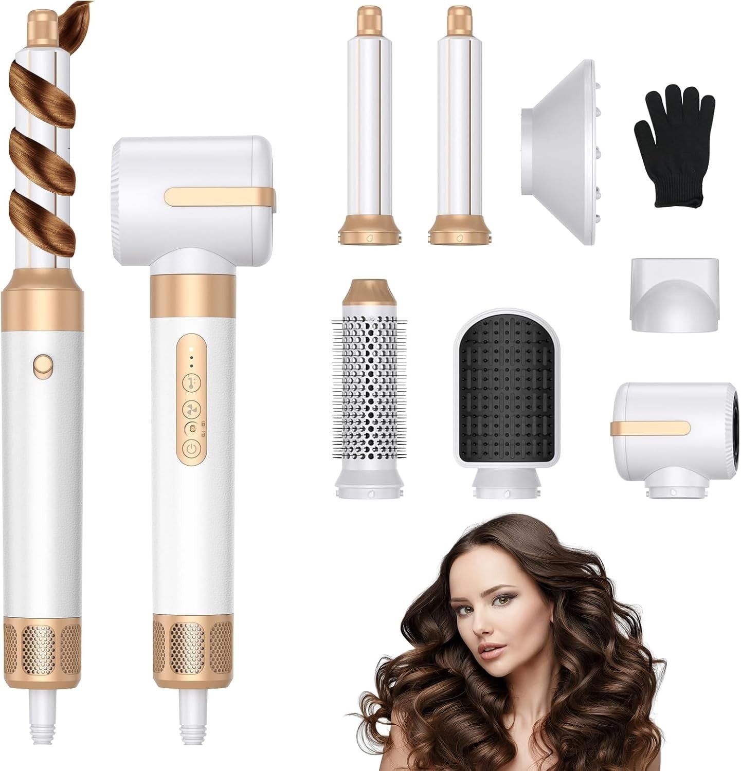 Styler Capelli 7 in 1 Asciugacapelli 110000 RPM Coanda Ricci Lisci Diffusore Air