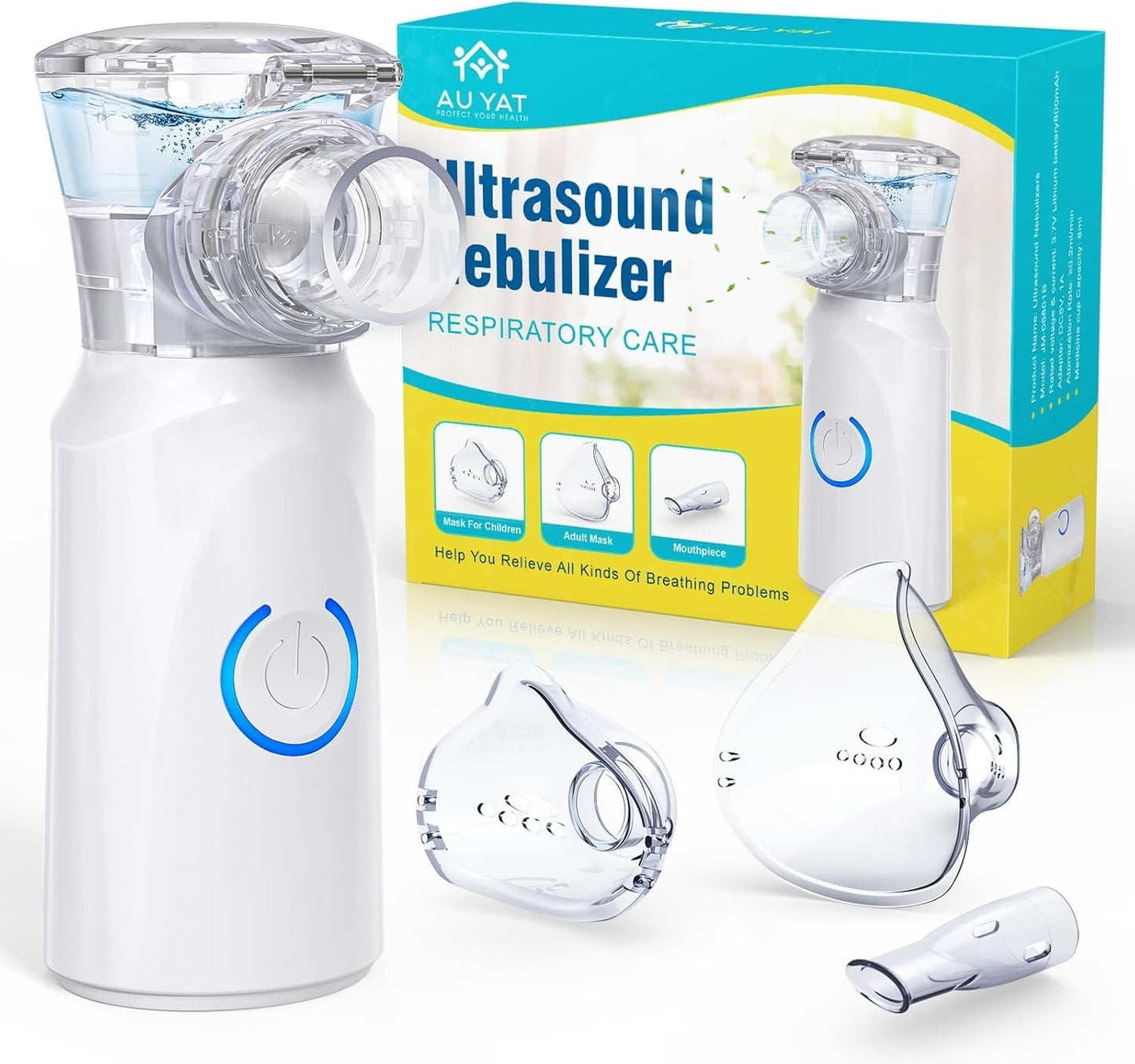 Aerosol Portatile AU YAT Ricaricabile USB-C Ultrasuoni Silenzioso Bambini Adulti