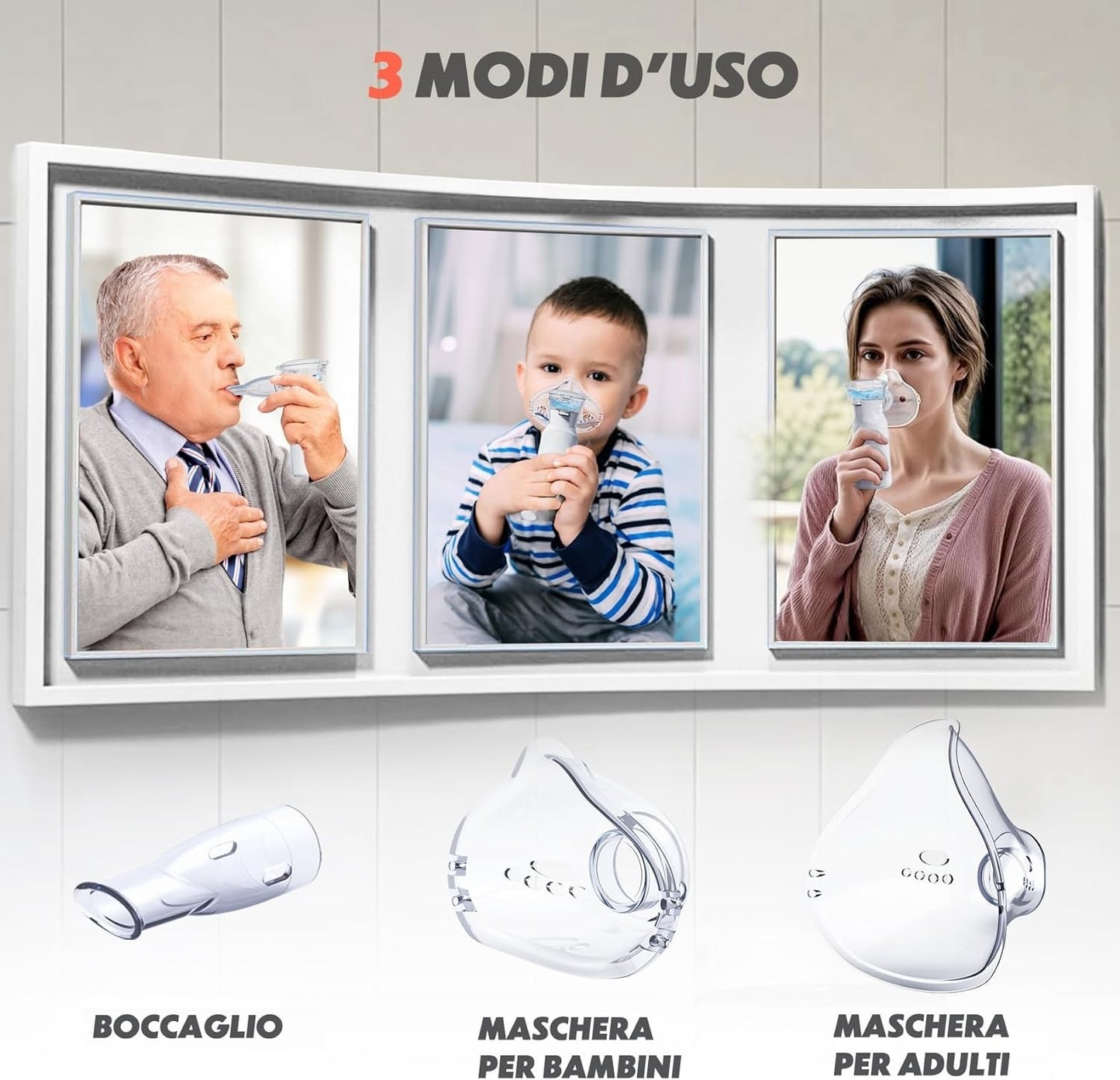 Aerosol Portatile AU YAT Ricaricabile USB-C Ultrasuoni Silenzioso Bambini Adulti