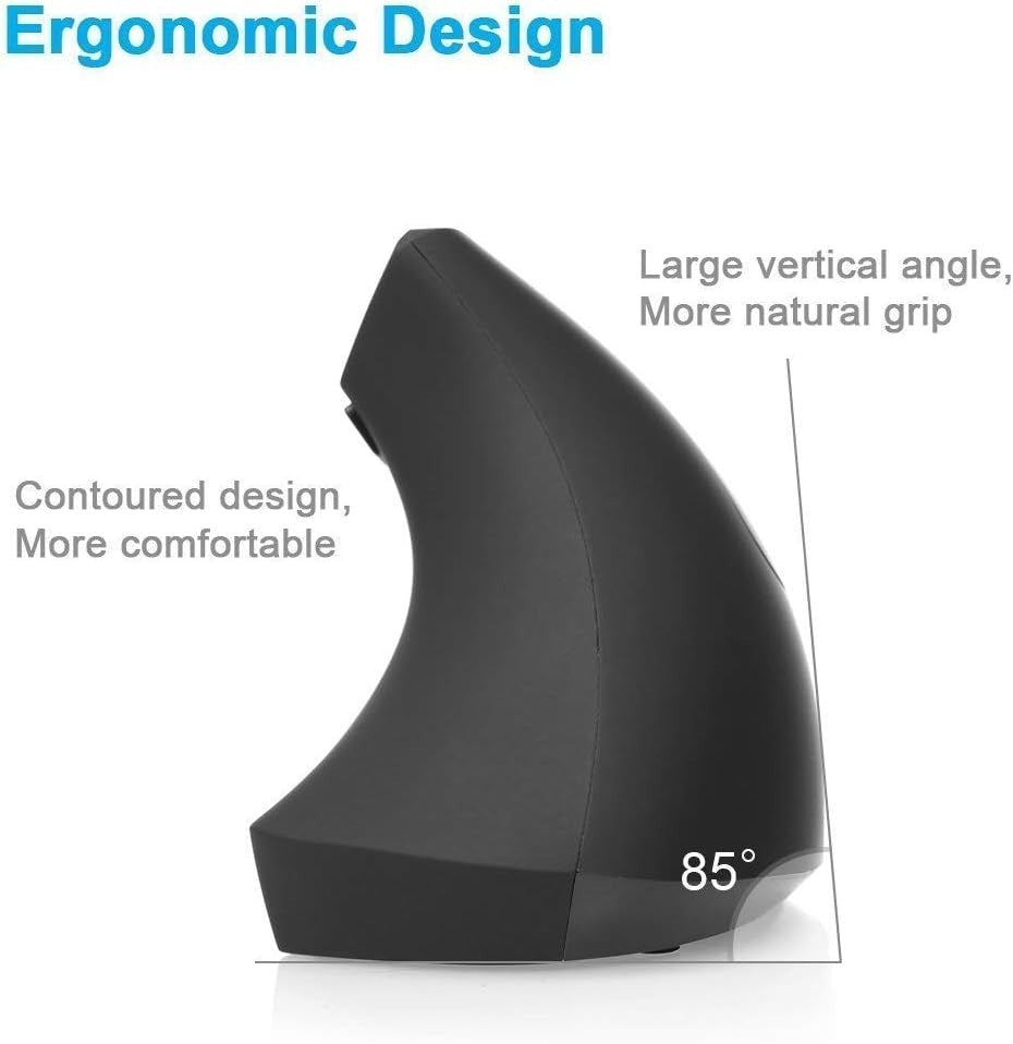 Mouse Verticale Ergonomico Cablato USB 3200 DPI 5 Tasti PC Mac Laptop