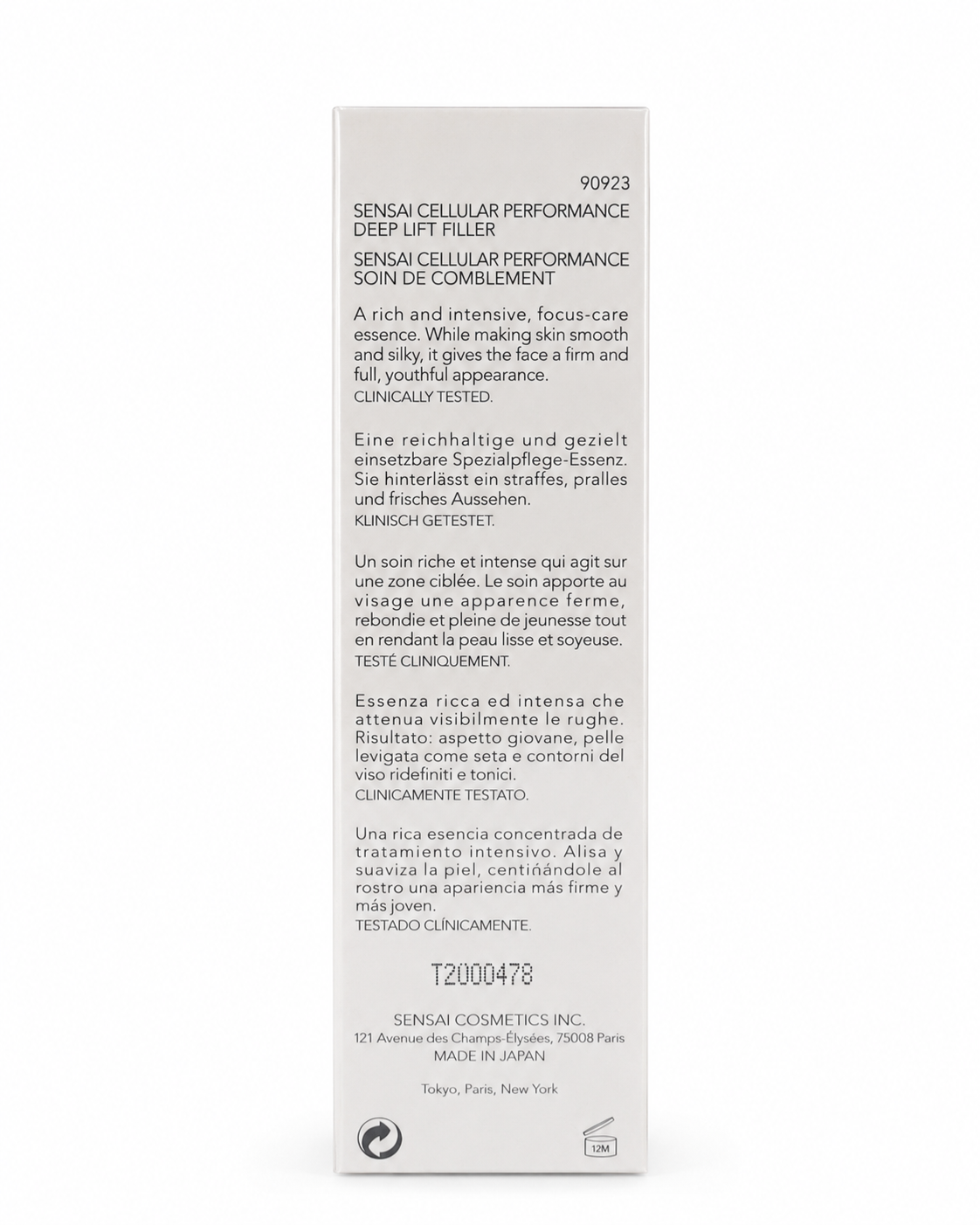 SENSAI Deep Lift Filler Cellular Performance 20ml Viso Lifting Crema Rimpolpante