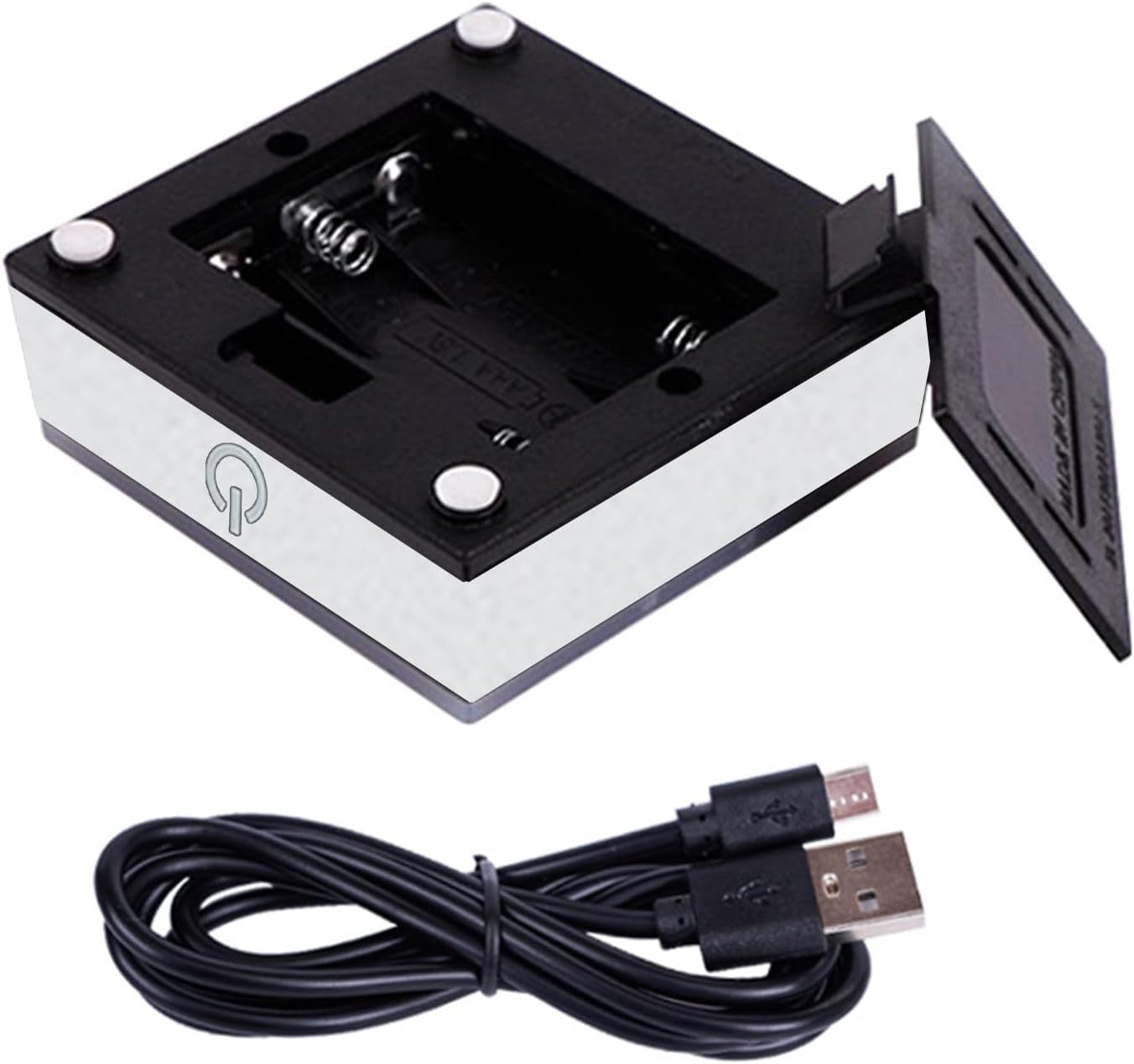 Base Espositore LED per Gioielli Effetto Cristallo Touch Dimmerabile RGB Argento