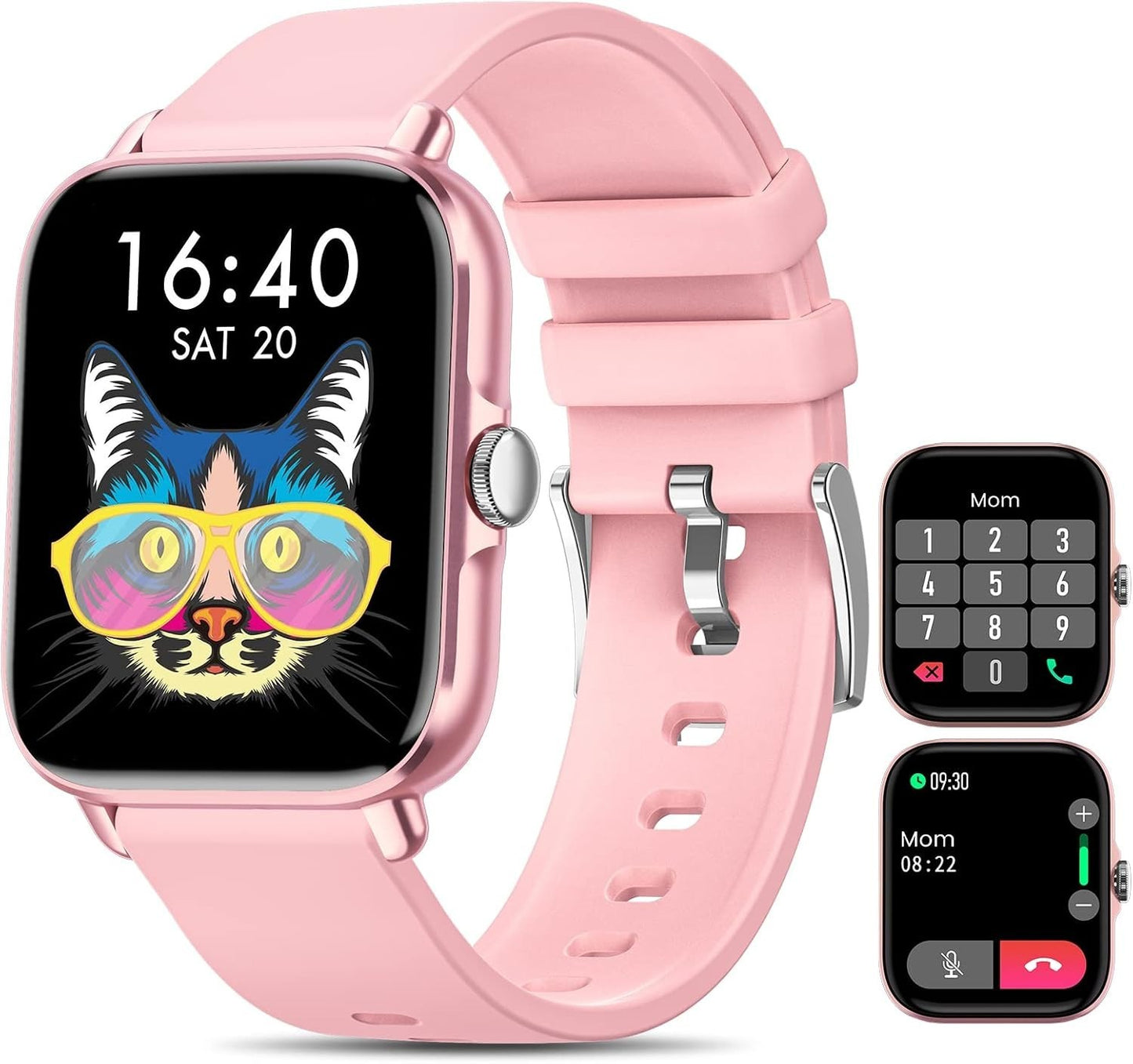 Smartwatch Donna 1,7" Chiamate Bluetooth SpO2 Cardio Sonno 28 Sport IP67 Rosa HD