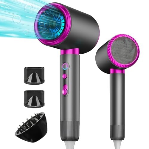 Asciugacapelli Ionico 2400W 2 Velocità 3 Temperature Diffusore Concentratore Pro