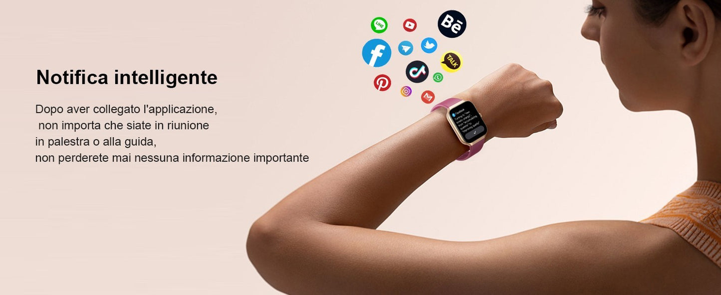 HOIFA P98 Smartwatch Uomo Donna 1,96" Chiamate SpO2 Cardio Sonno 113+ Sport IP68