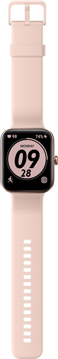 Smartwatch Donna Uomo,smartwatch Orologio Fitness Contapassi Cardiofrequenzimetro, Sfondo Personalizzato, Modalità Nuoto, Gestire la Musica, GPS Condiviso, Meteo (1,5 pollici-ROSA)